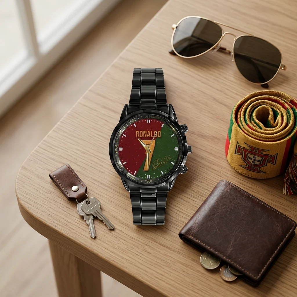 Cristiano Ronaldo Gold Number 7 Signature - Hand Watch - Gifts For Football Lovers, Sports Fans - Image 5
