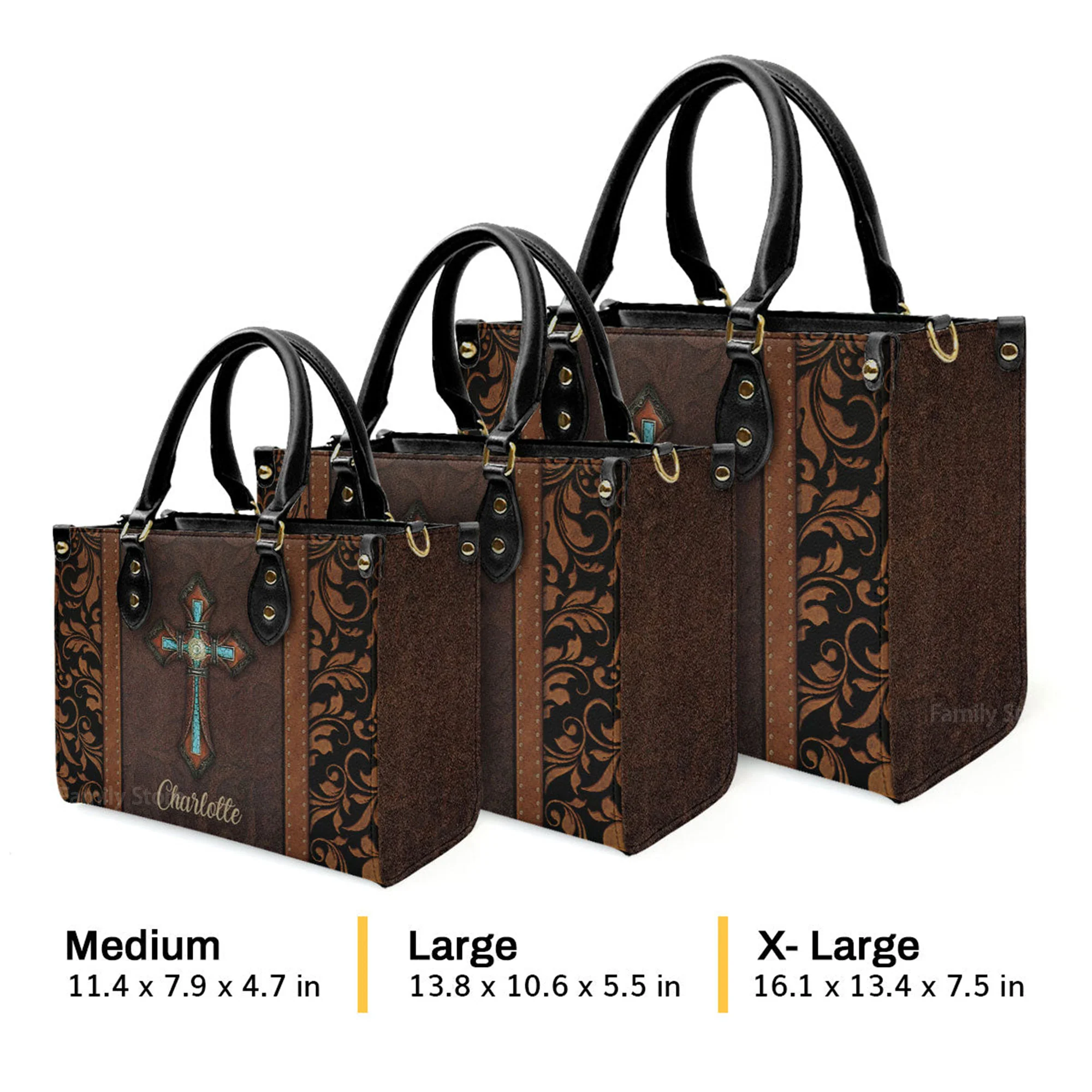 Cross - Awesome Personalized Leather Handbag - AT4081451 - Image 4