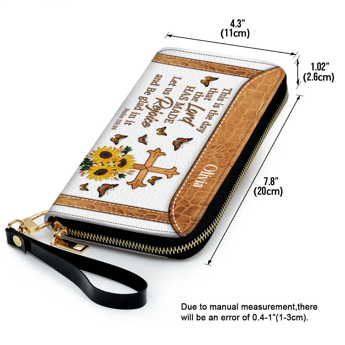 Cross This Is The Day That The Lord Has Made - Beautiful Personalized Leather Long Wallets - AT4081406 - Image 6