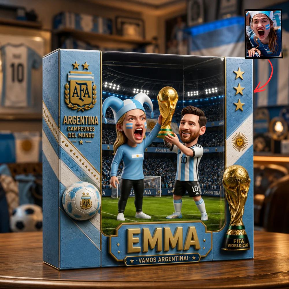 CU. Custom Photo With Soccer Player National Football Team Championships 2026 - Personalized Acrylic Plaque - Gift For Sport Fans - Image 2