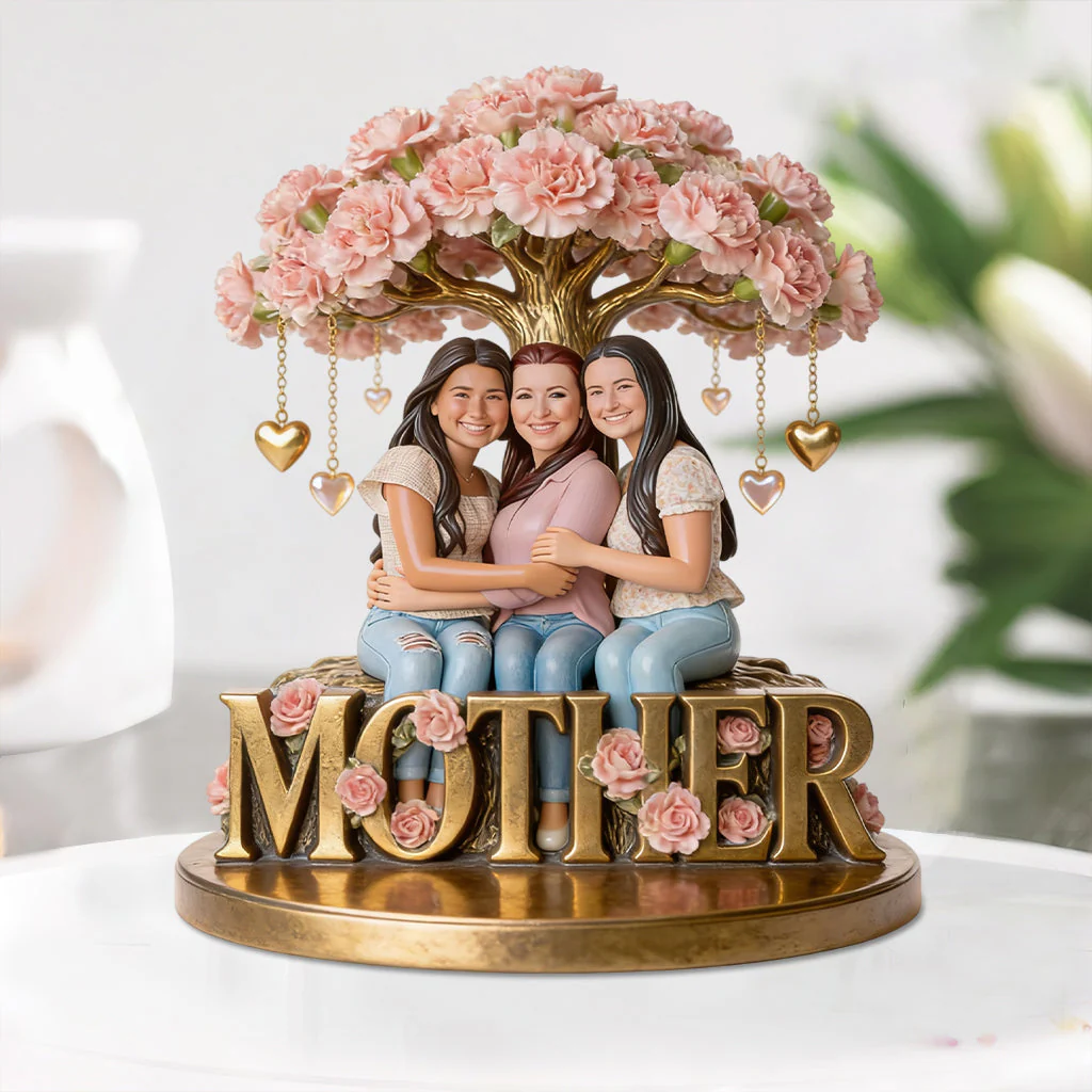 Custom Any Photo Birth Flower - Personalized Mother Custom Shaped Acrylic Plaque - Gift For Mom, Grandma