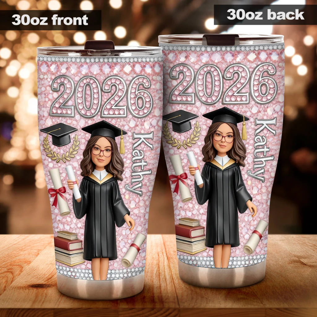 Custom Any Photo Happy Graduation - Personalized Tumbler - Gift For Graduates - Image 2