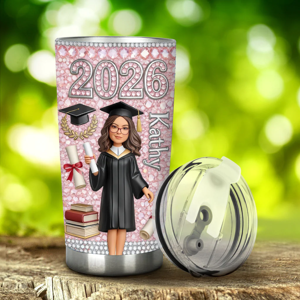 Custom Any Photo Happy Graduation - Personalized Tumbler - Gift For Graduates - Image 3