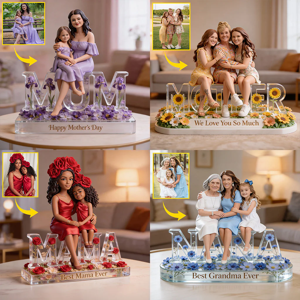Custom Any Photo - Personalized Mother Custom Shaped Acrylic Plaque - Perfect Gift For Mom, Grandma