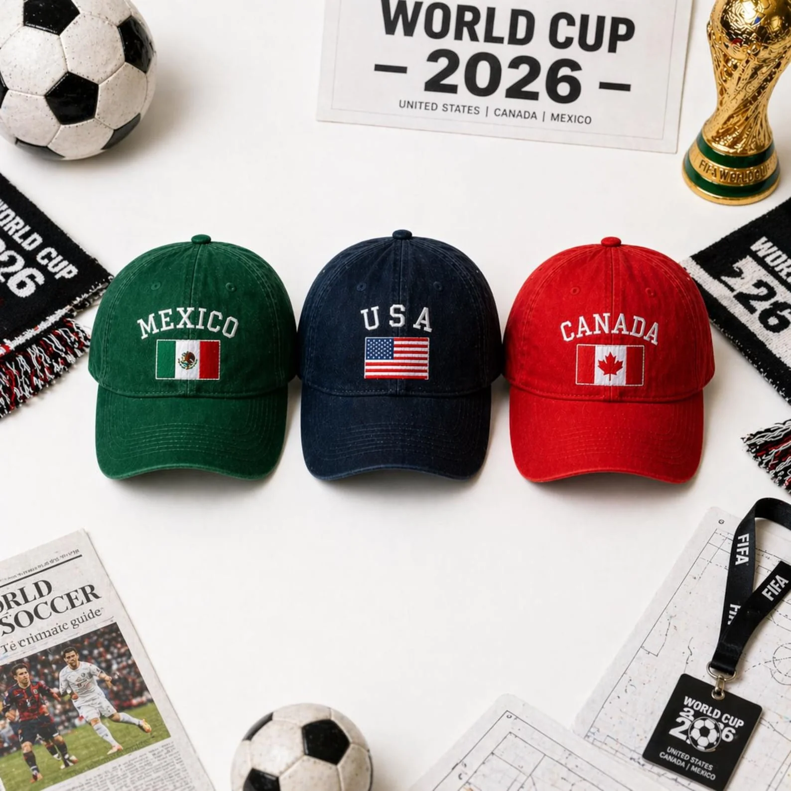 Custom Country Flag Global Football Championships 2026 - Personalized Classic Cap - Gifts For Soccer Fans - Image 3