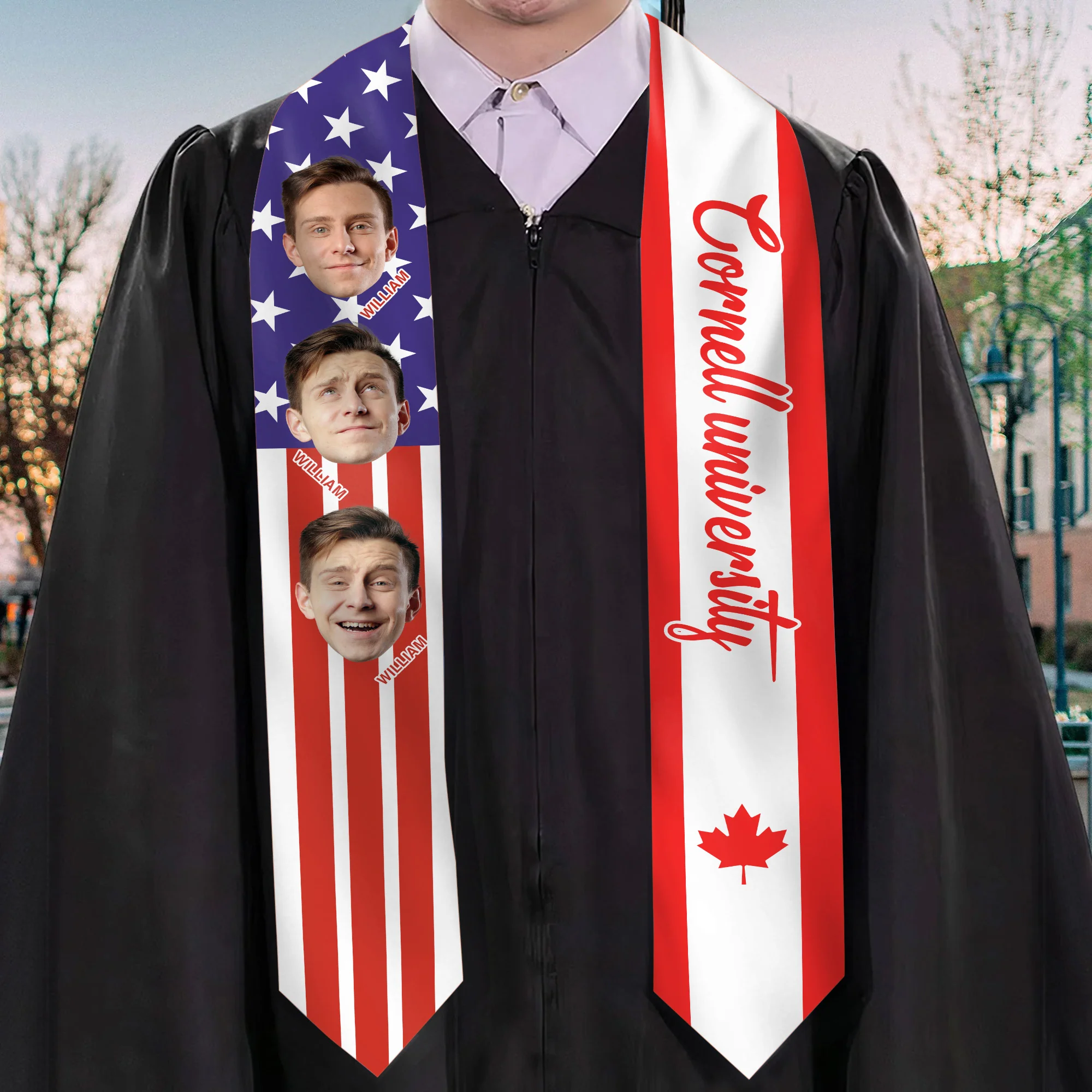 Custom Face Graduation - Personalized Graduation Stoles - Graduation Gift, Senior Gift | Custom Photo NH96 - Image 2