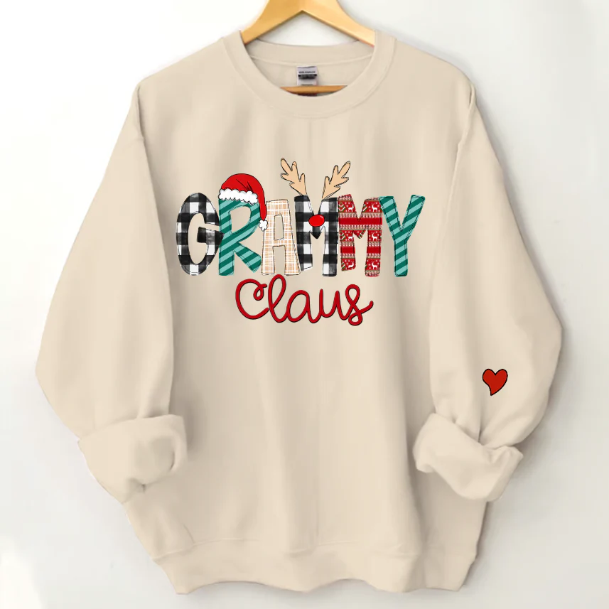 Custom Family Name Grammy Claus - Personalized Sweatshirt - Best Christmas Gift For Grandma, Mom, Family Member - NH96 - Image 2