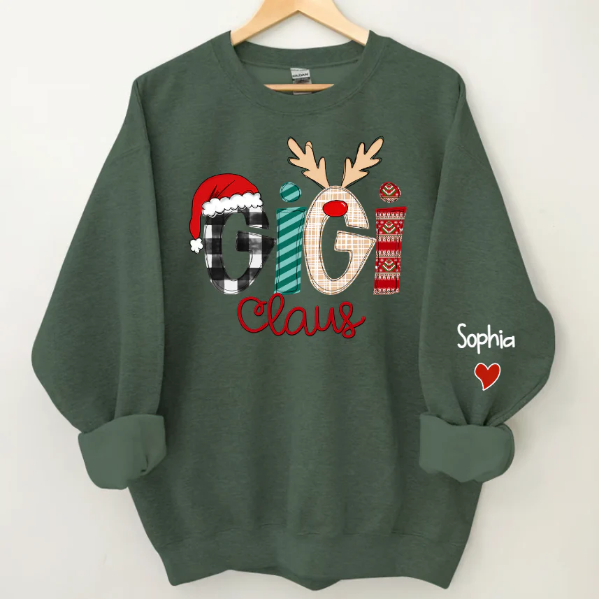 Custom Family Name Mom Claus - Personalized Sweatshirt - Best Christmas Gift For Grandma, Mom, Family Member - NH96 - Image 2