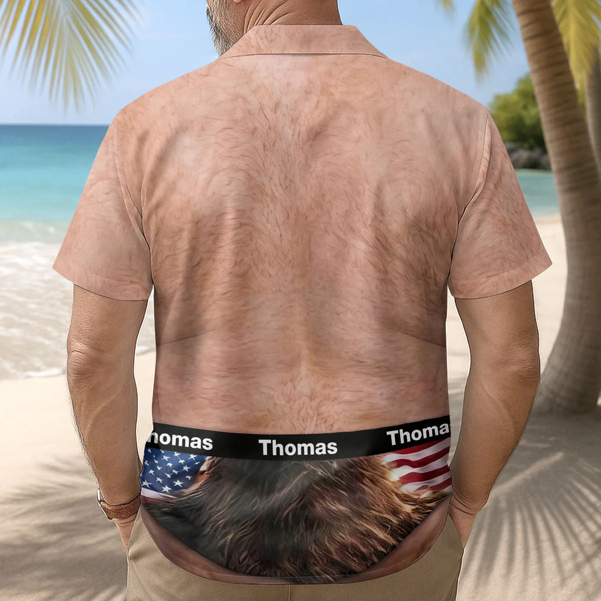 Custom Funny Bigfoot Energy Summer Vacation - Personalized Hawaiian shirt - Gifts For Men, Dad, Husband - Image 2