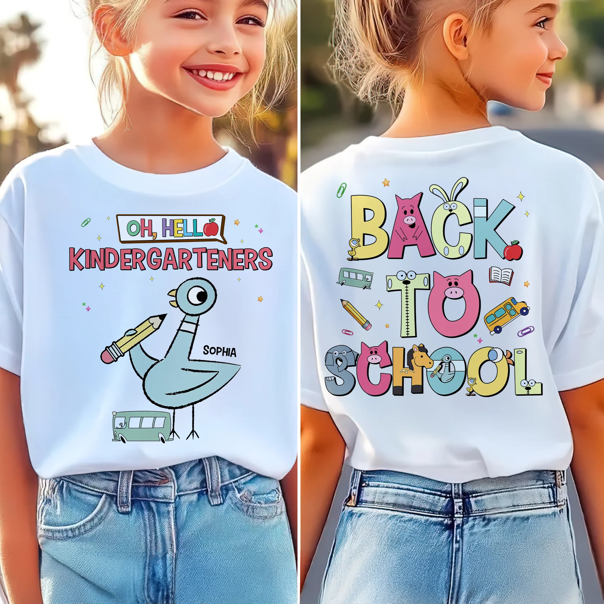 Custom Grade Level Back To School - Personalized Shirt - Gift For Kids TD118 - Image 2