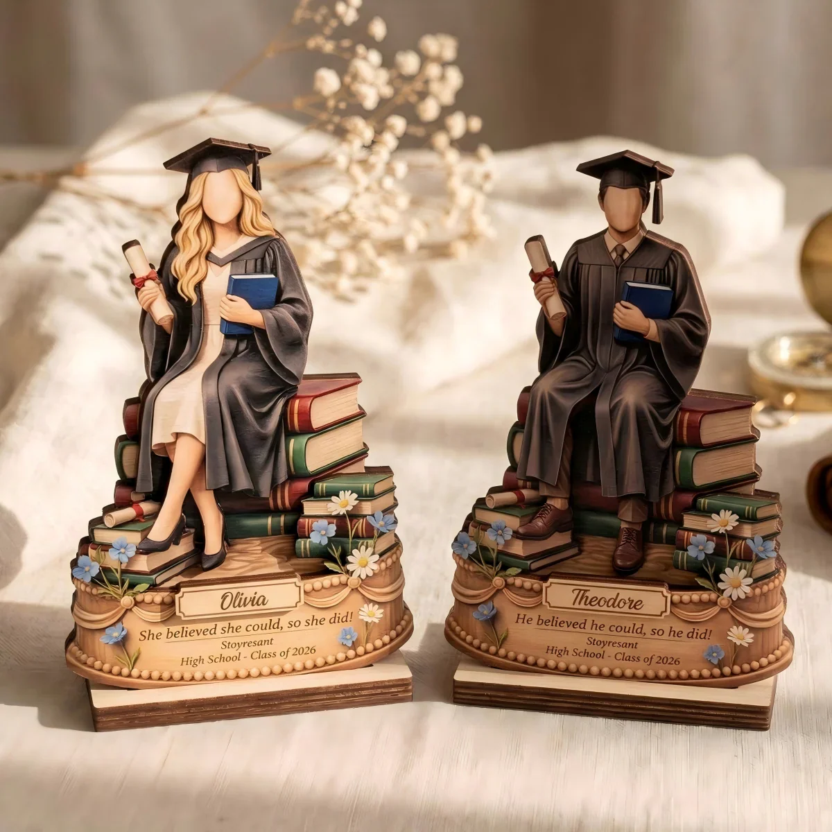 Custom Graduation Class Of 2026 - Personalized Wooden Plaque - Gift For Graduates