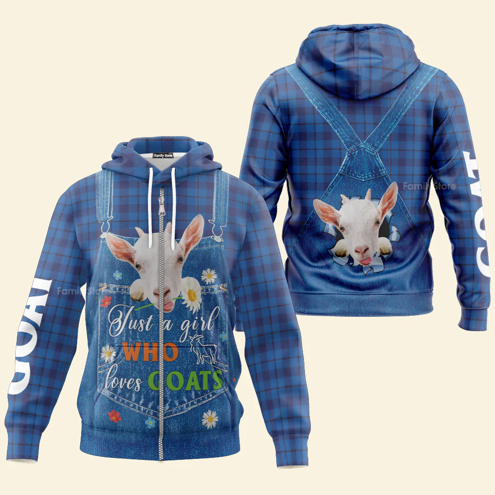 Just A Girl Who Loves Goats All Over Print Hoodie For Men And Women - Image 3