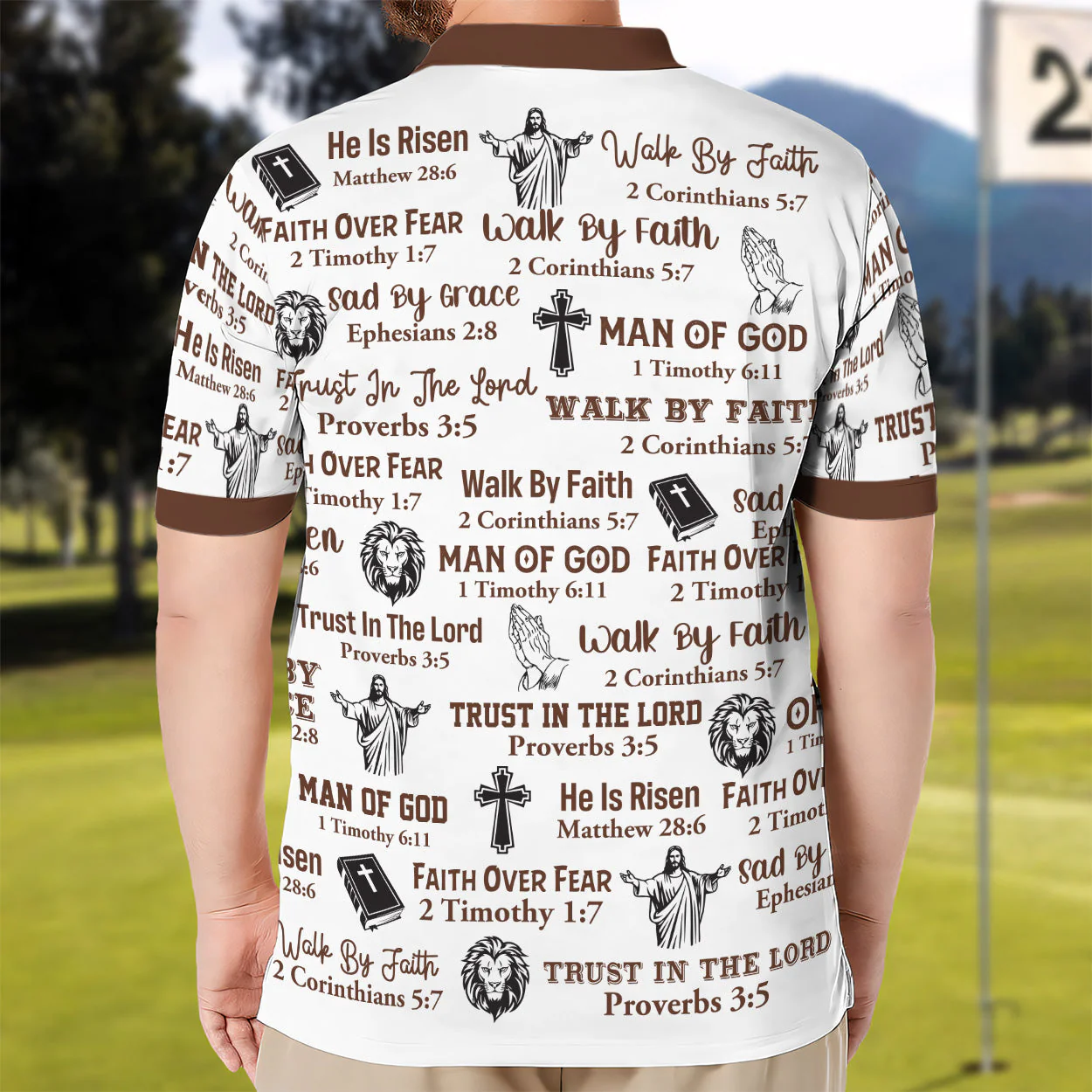 Custom Man of God - Personalized Polo Shirt - Christian Apparel for Dad, Husband, Grandpa - Image 3