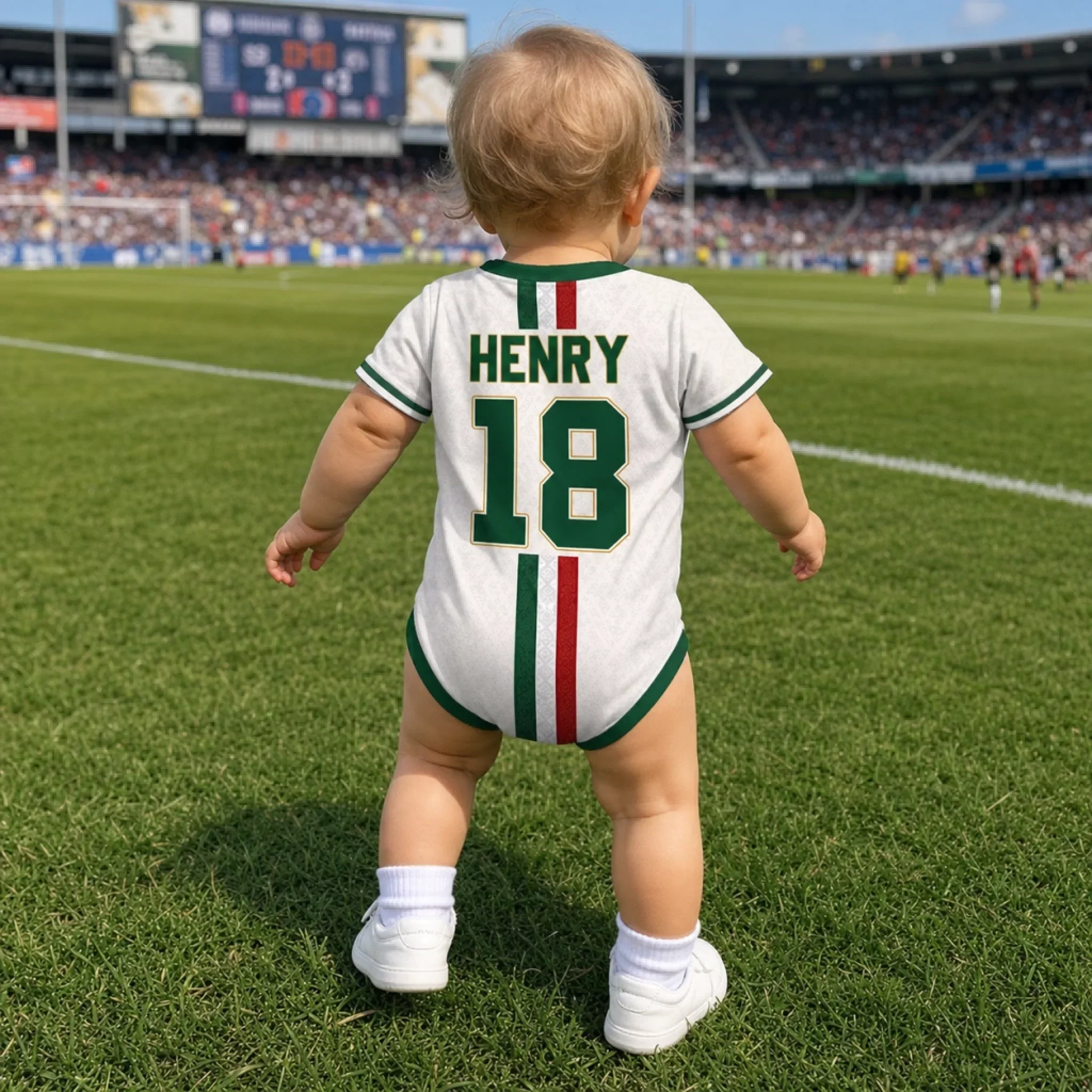Custom Mexico World Football The Next Great Champion - Personalized Baby Jersey Bodysuit - Gifts For New Moms, New Dads, Soccer Lovers - Image 5