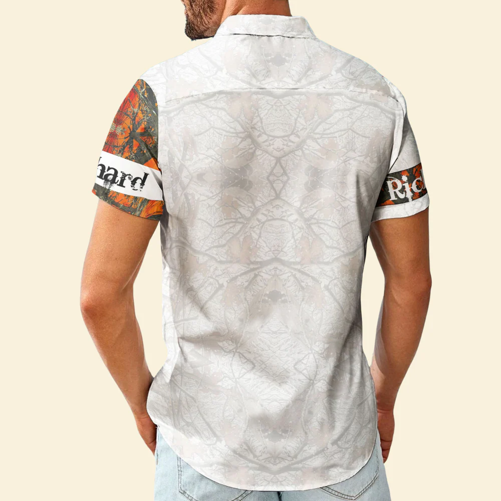 Custom Name Deer Hunting Camo Realtree - Gift For Hunting Lovers - Personalized Hawaiian Shirt - Image 2