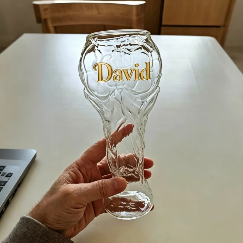 Custom Name Football - Personalized Trophy Beer Glass - Gifts For Football Lovers, Sports Fans - Image 5