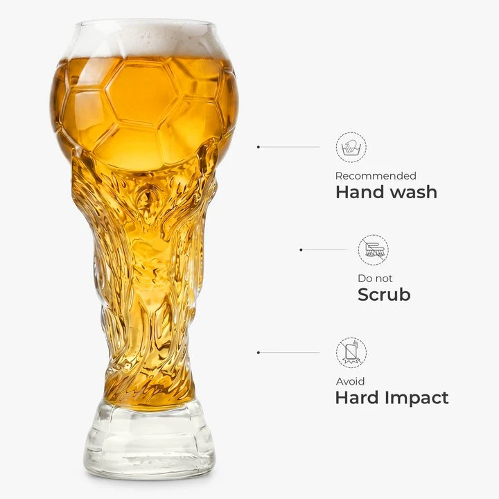 Custom Name Football - Personalized Trophy Beer Glass - Gifts For Football Lovers, Sports Fans - Image 7