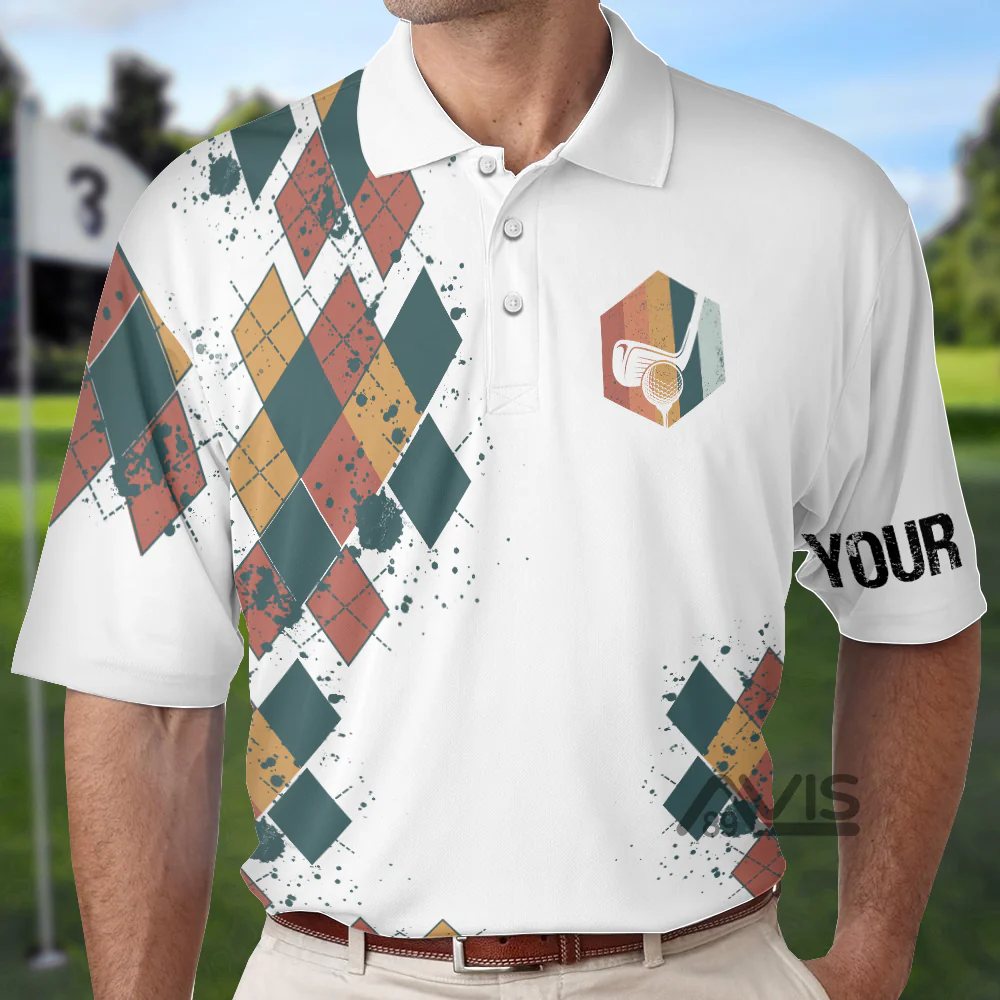 Jesus Is My Savior Golf Is My Therapy Men Golf - Personalized Polo Shirt - Image 4