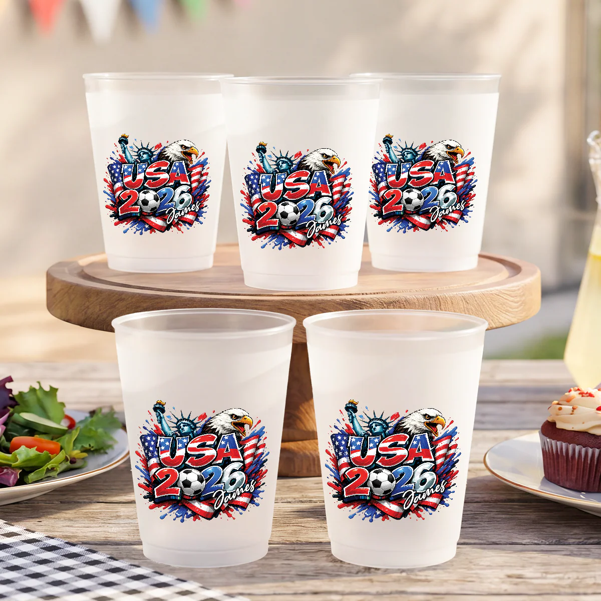Custom National Football Team International Soccer Tournament - Personalized Party Cups - Gifts For Family, Sport Fans