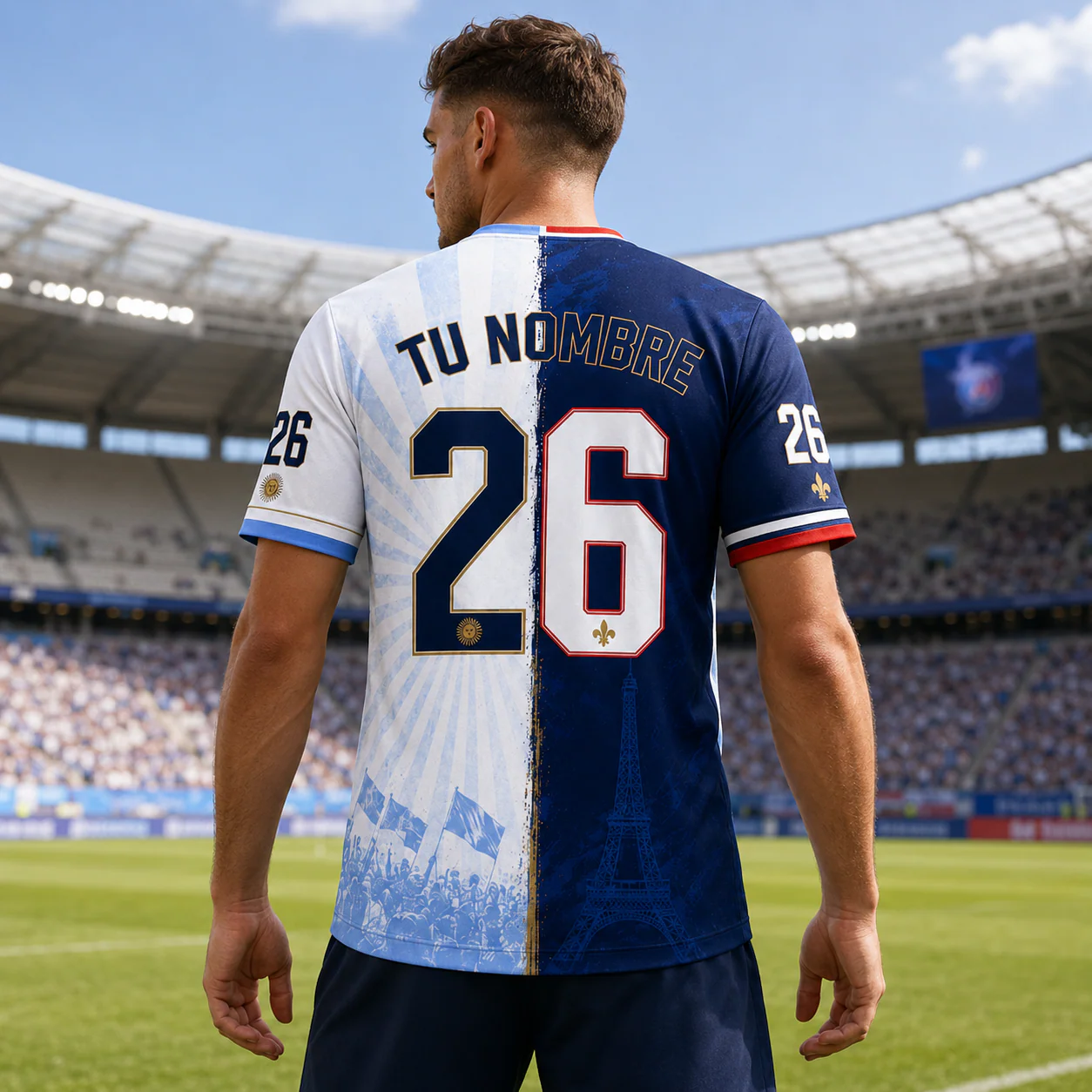 Custom National Football Two Teams Version Mexico USA France Argentina - Personalized Soccer Jersey - Gifts For Football Lovers, Sports Fans - Image 3