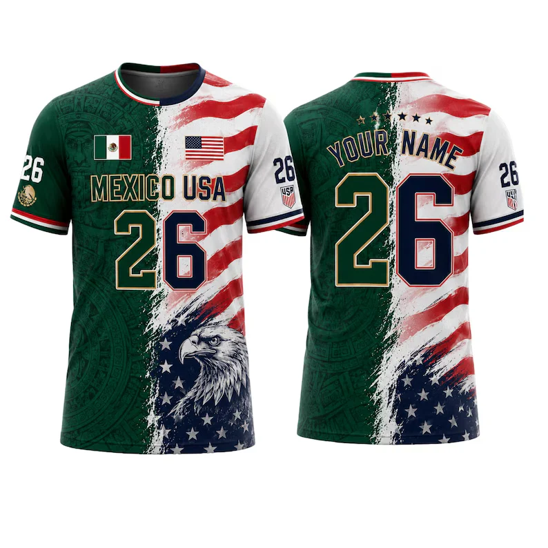 Custom National Football Two Teams Version Mexico USA France Argentina - Personalized Soccer Jersey - Gifts For Football Lovers, Sports Fans - Image 4