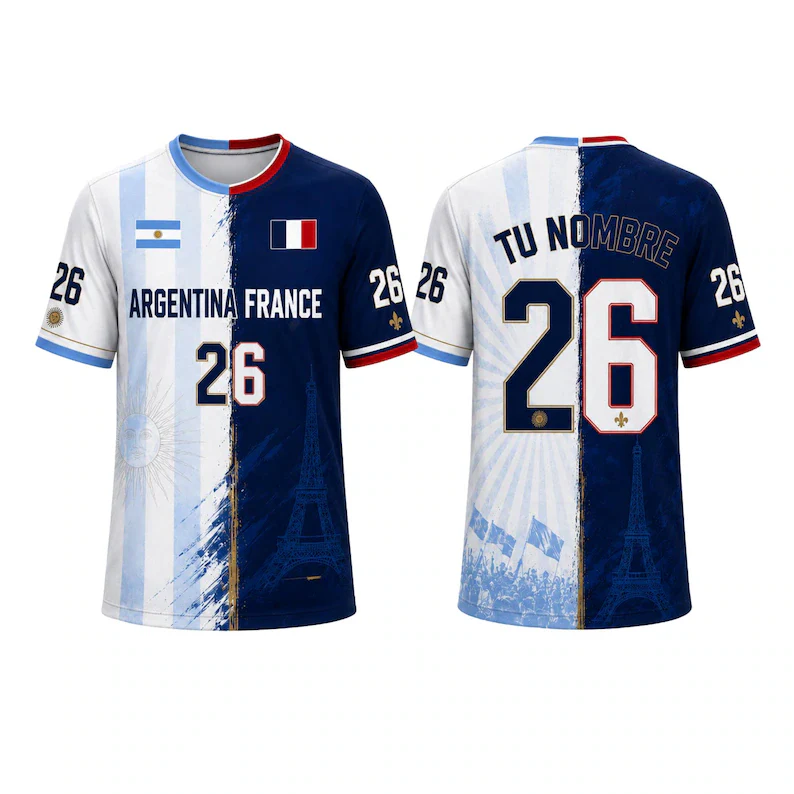 Custom National Football Two Teams Version Mexico USA France Argentina - Personalized Soccer Jersey - Gifts For Football Lovers, Sports Fans - Image 5