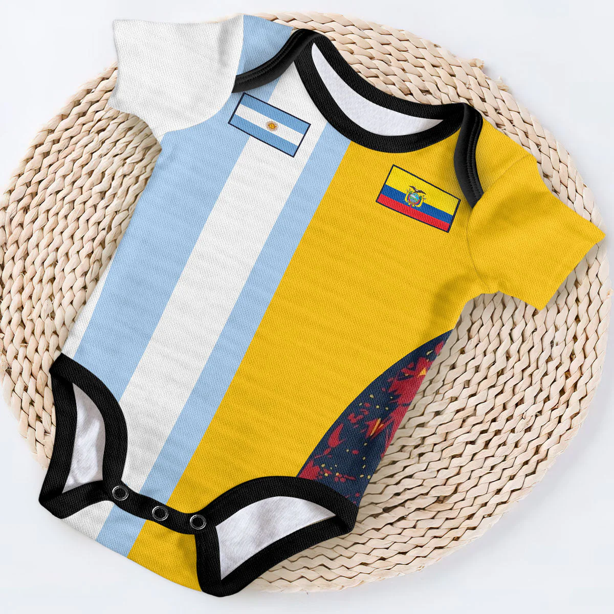 Custom National Football Two Teams Version - Personalized Baby Jersey Bodysuit - Gifts For New Moms, New Dads, Soccer Lovers - Image 5