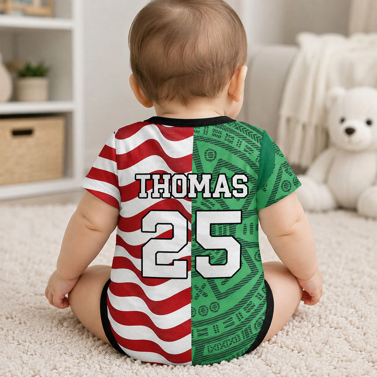 Custom National Football Two Teams Version - Personalized Baby Jersey Bodysuit - Gifts For New Moms, New Dads, Soccer Lovers - Image 7