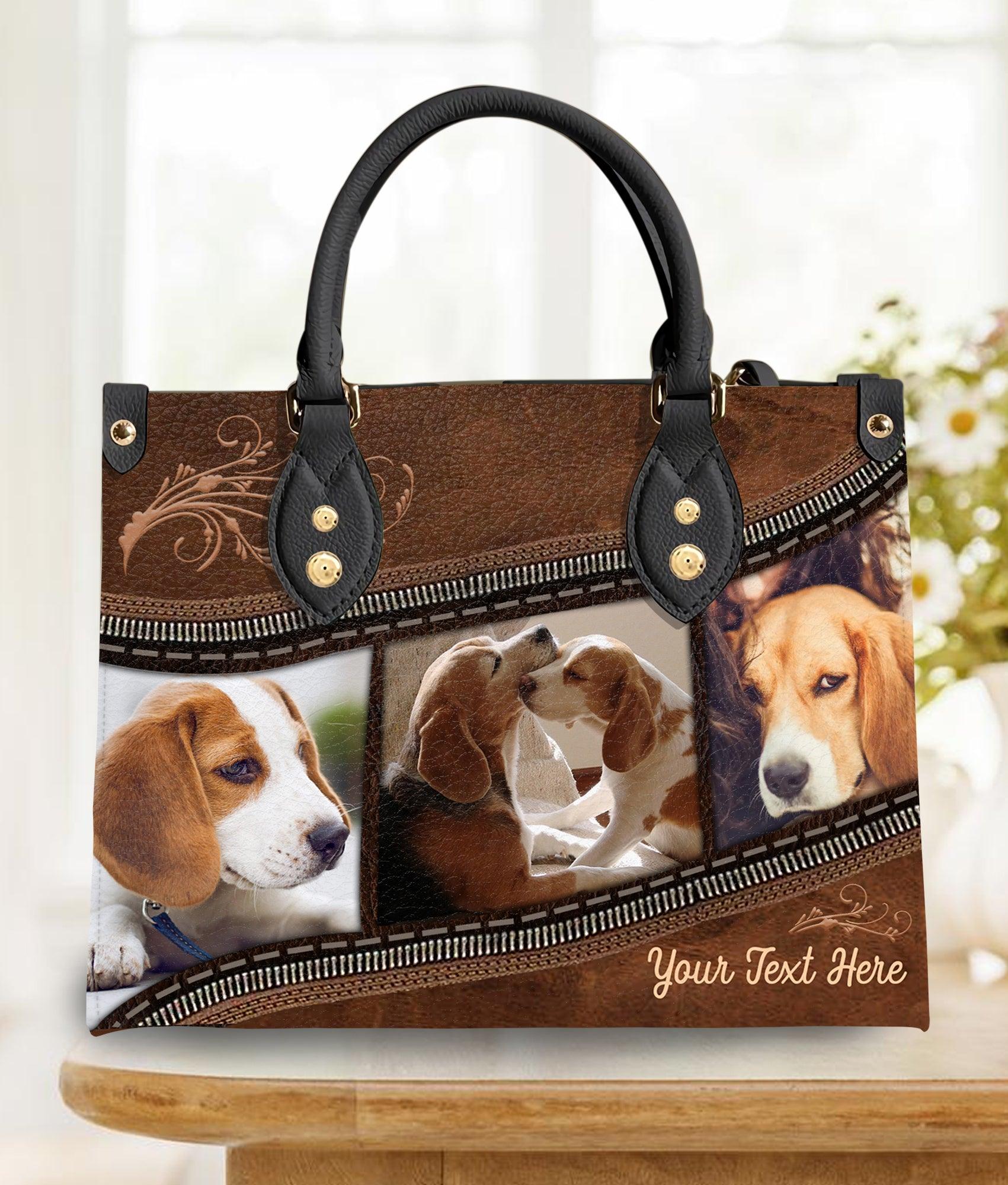 Custom Pet Photo - Personalized Leather Handbag - Gift for Dog Lovers, Dog Mom | Custom Photo NH96 - Image 2