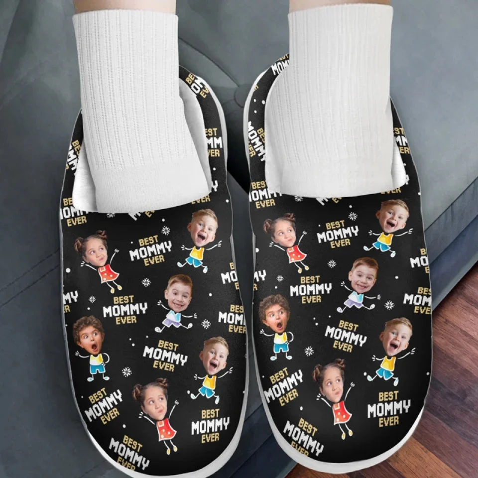 Custom Photo A Parent's Heart Finds Joy In A Child's Smiles - Personalized Slippers - Christmas Gift For Family Members - NA94 - Image 3