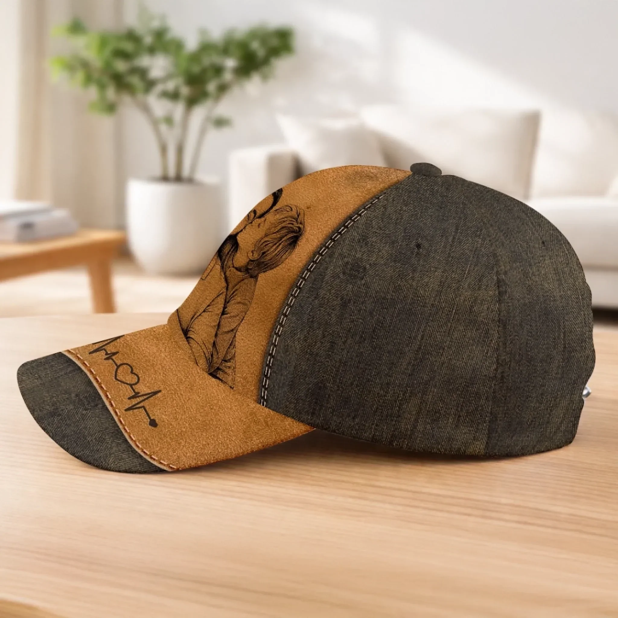 Custom Photo Best Dad Grandpa Ever Strong Hearts Raise - Personalized Classic Cap - Gift For Dad, Grandpa - Image 8