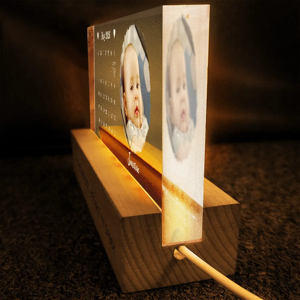 Custom Photo Calendar The Day You Became My Daddy - Personalized 3D Led Light - Gift For Dad - Image 4