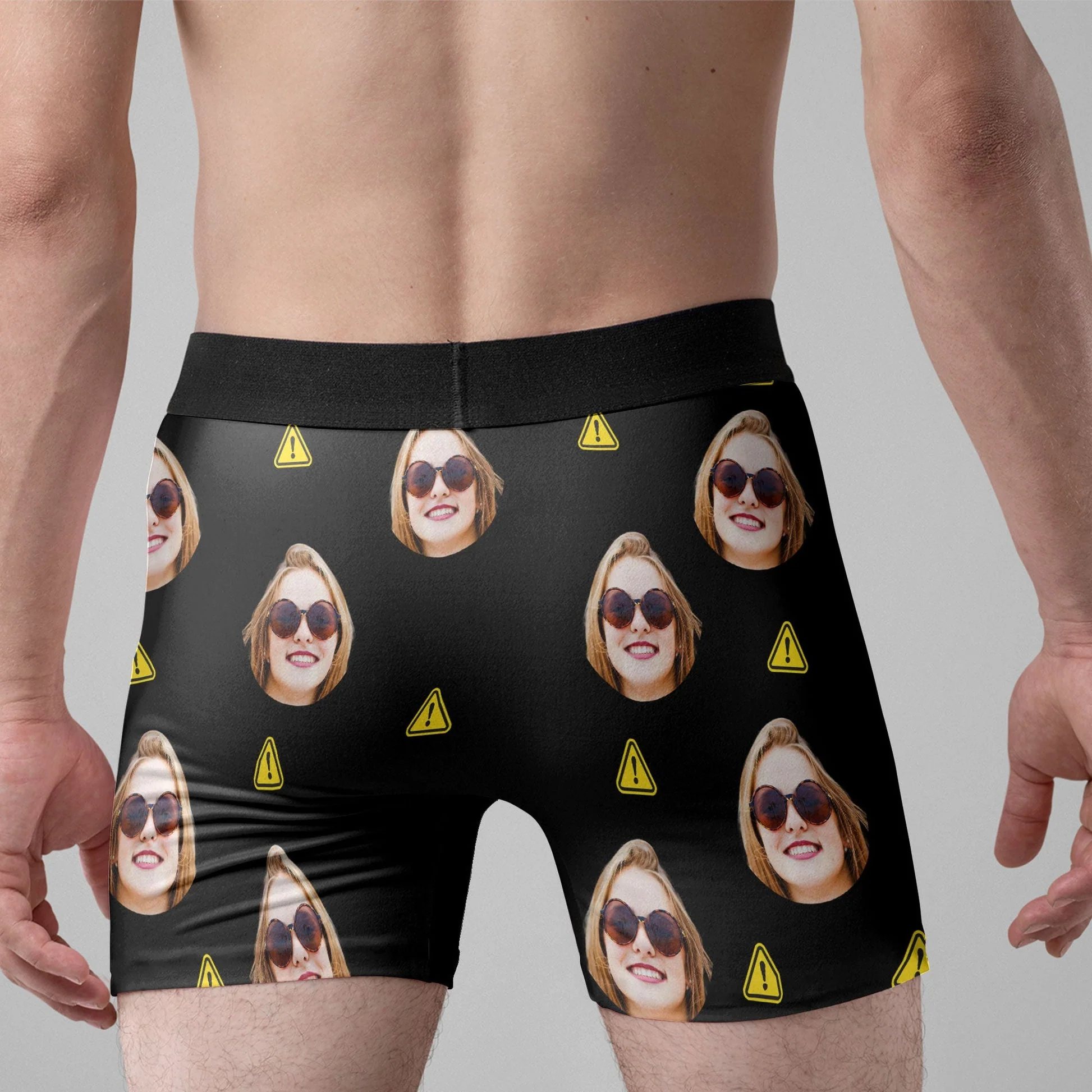 Custom Photo Choking Hazard - Gift For Boyfriend, Husband, Anniversary - Funny Personalized Custom Boxer Briefs, Men's Boxers - Image 3