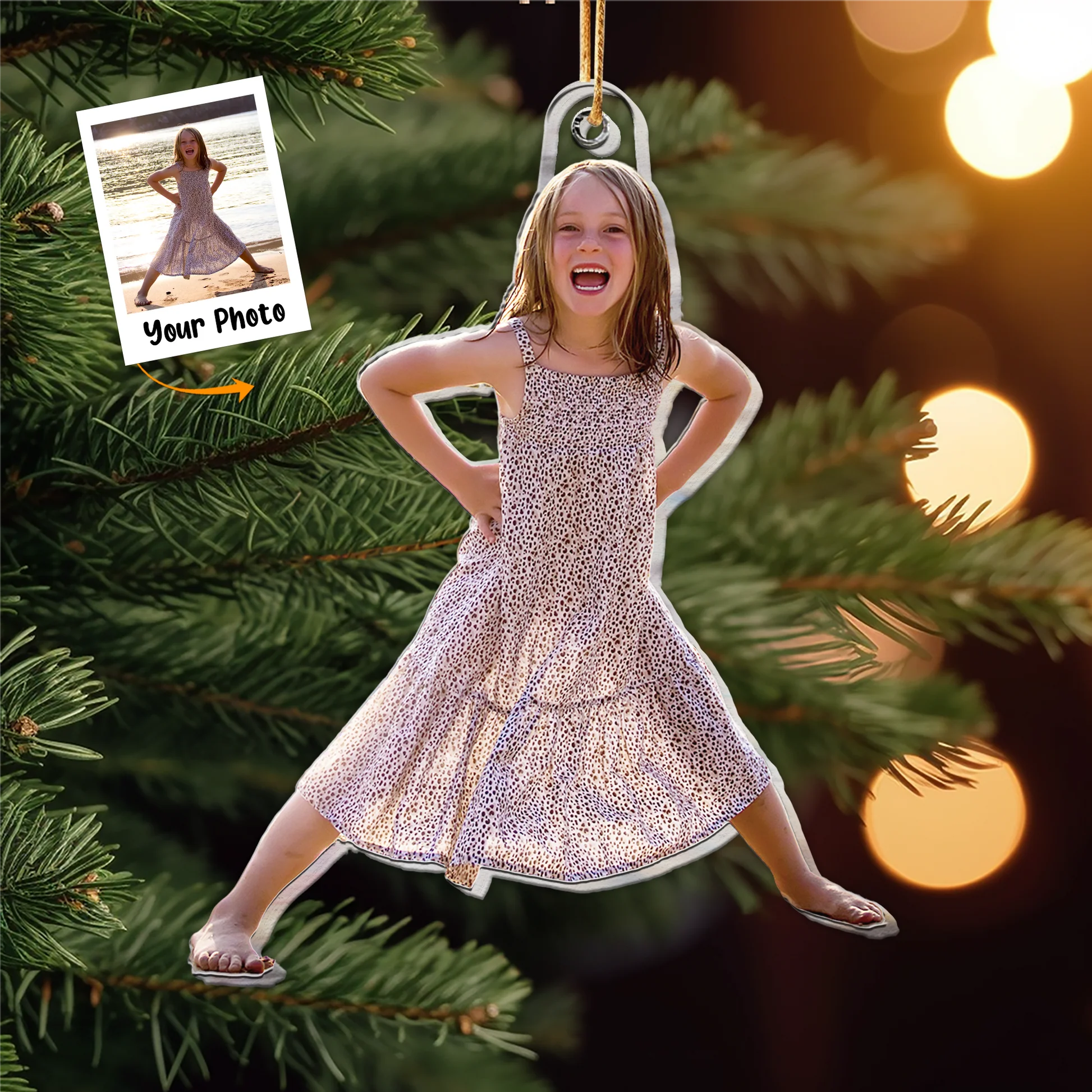 Custom Photo Daughter Gift - Personalized Acrylic Photo Ornament - Image 3