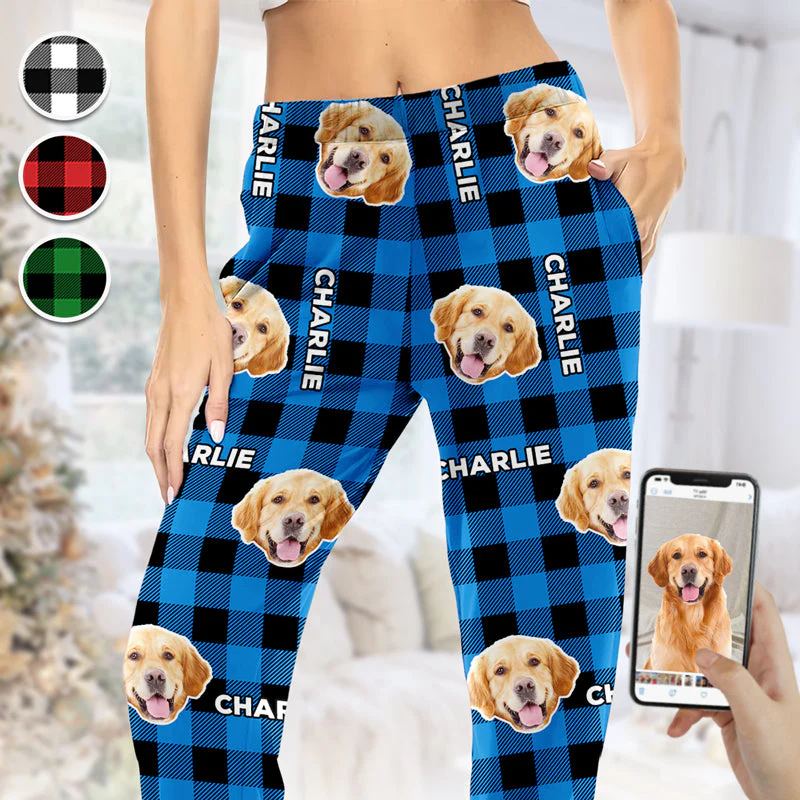 Custom Photo Enjoy Christmas With Furry Friends - Christmas Gift For Pet Owners, Pet Lovers - Personalized Pajama Pants NA94 - Image 2