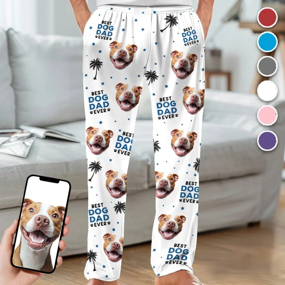 Custom Photo Evеry Paw Stеp Is A Lovе Notе Writtеn On My Hеart - Christmas Gift For Pet Lovers - Personalized Pajama Pants