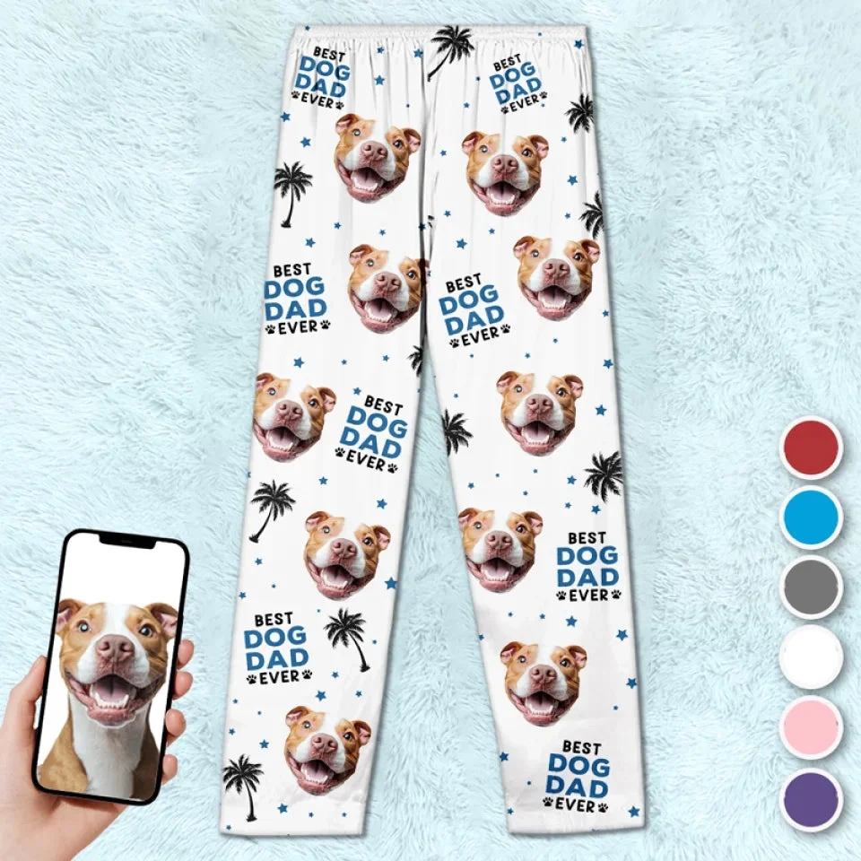 Custom Photo Evеry Paw Stеp Is A Lovе Notе Writtеn On My Hеart - Christmas Gift For Pet Lovers - Personalized Pajama Pants - Image 2