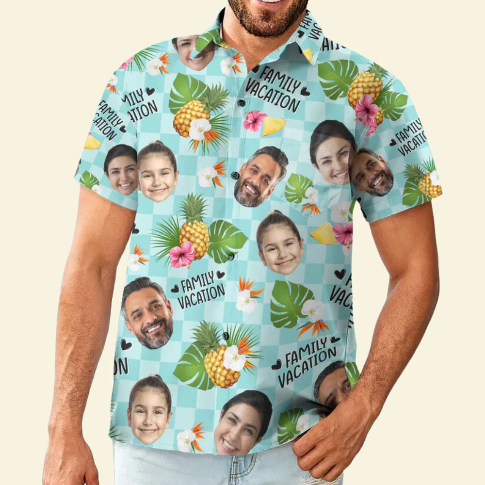 Custom Photo Family Vacation - Personalized Hawaiian Shirt Summer Vibes