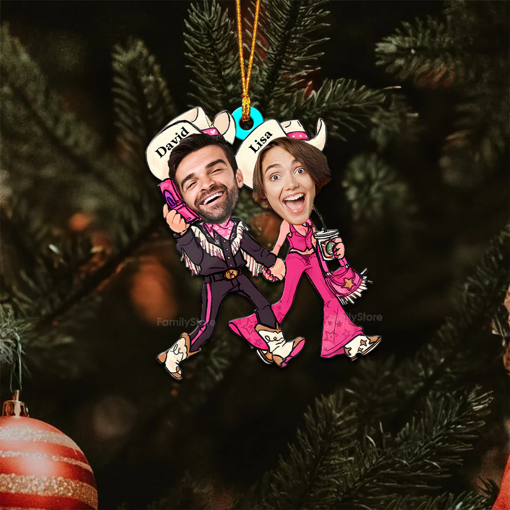 Custom Photo Fashion Doll Couple - Funny Gift For Couple - Personalized Wood Ornament - NH96 - Image 3