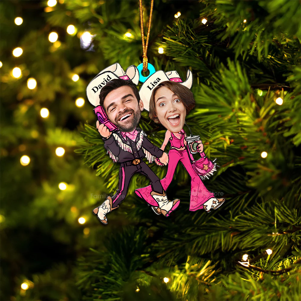 Custom Photo Fashion Doll Couple - Funny Gift For Couple - Personalized Wood Ornament - NH96 - Image 5