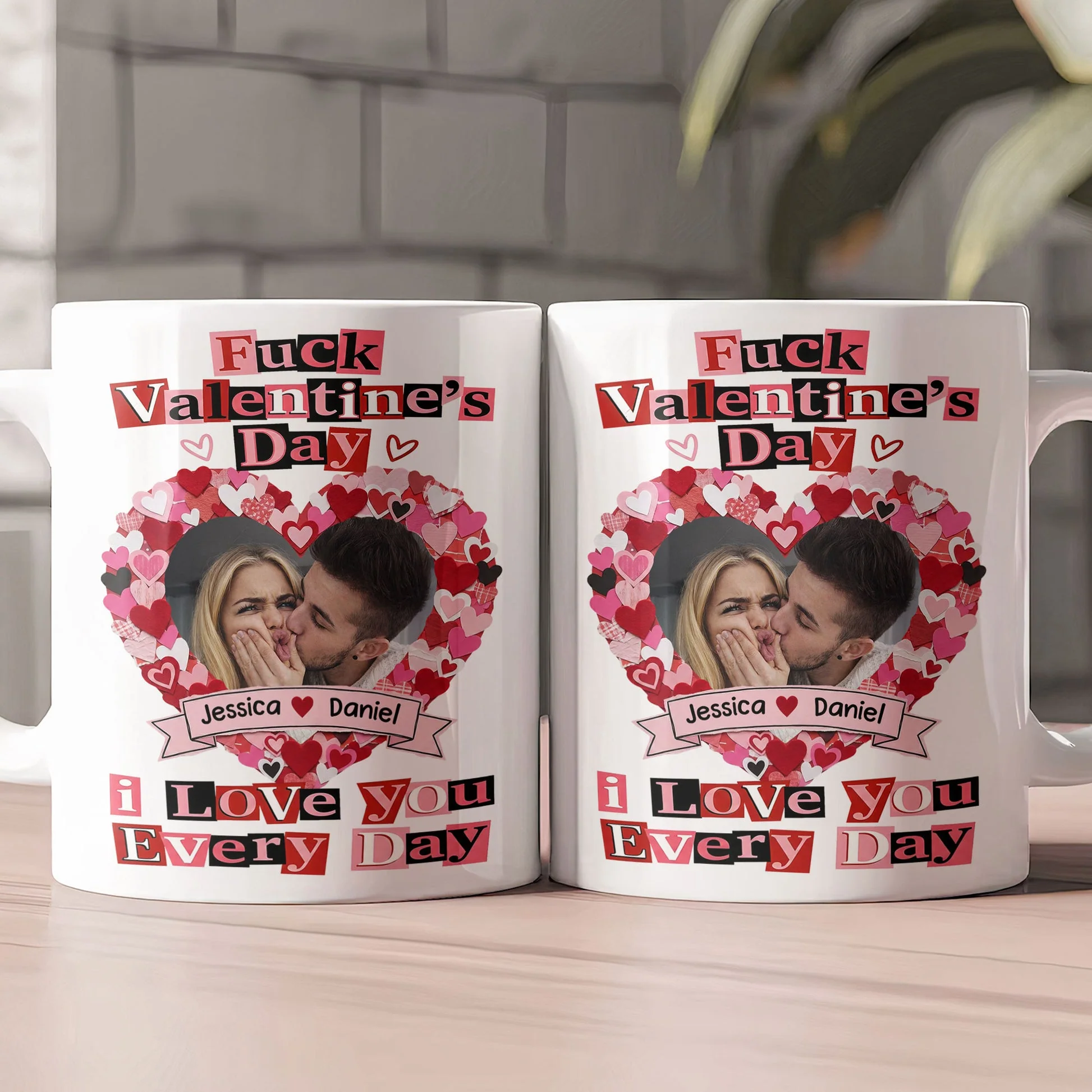 Custom Photo Valentine's Day I Love You Every Day - Personalized Ceramic Mug - Gift For Couple HN02 - Image 3
