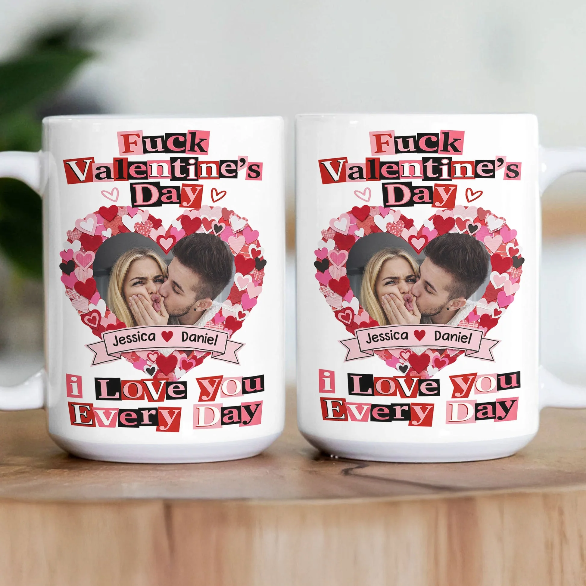 Custom Photo Valentine's Day I Love You Every Day - Personalized Ceramic Mug - Gift For Couple HN02 - Image 4