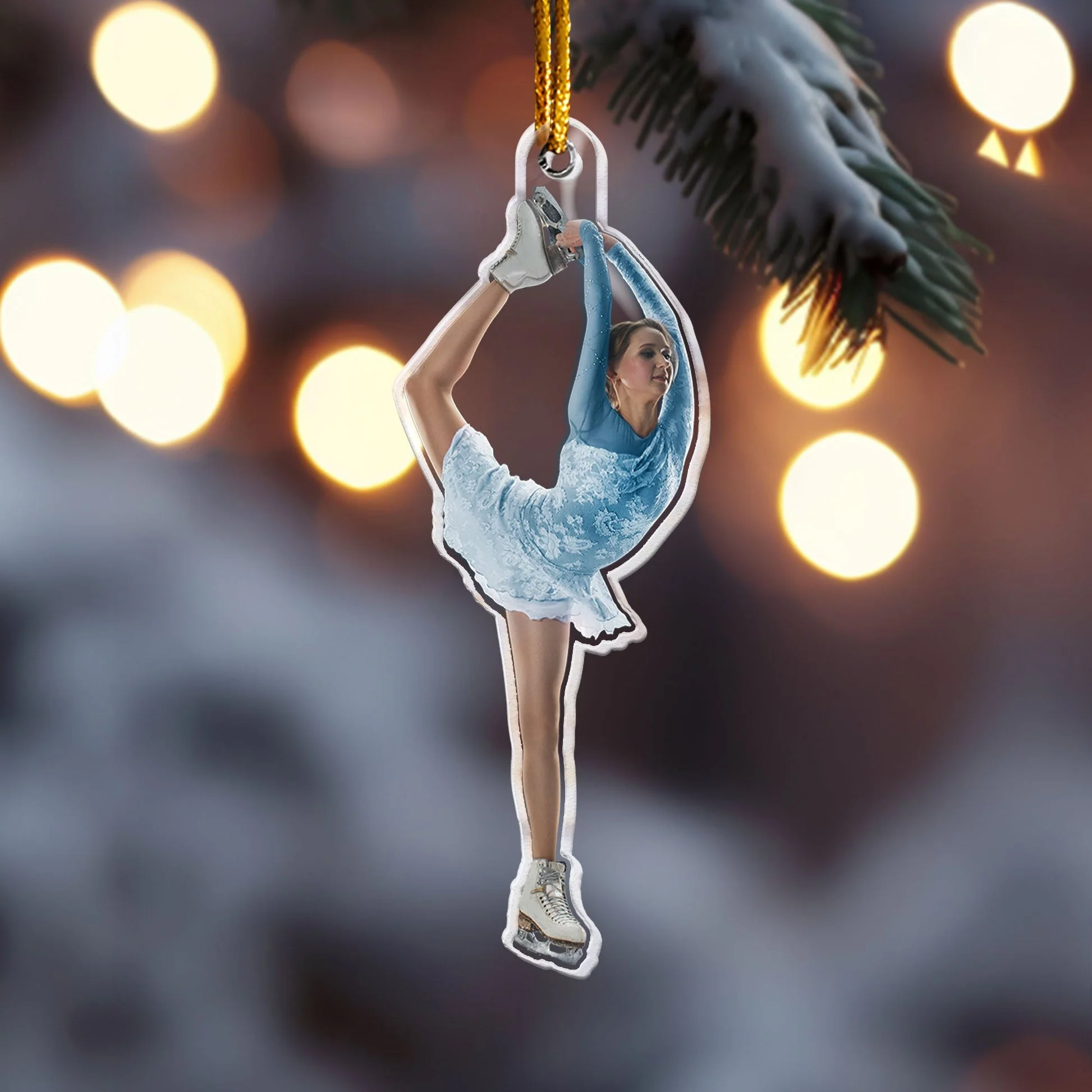 Custom Photo Figure Skating Gifts For Skaters - Personalized Acrylic Photo Ornament - Image 4