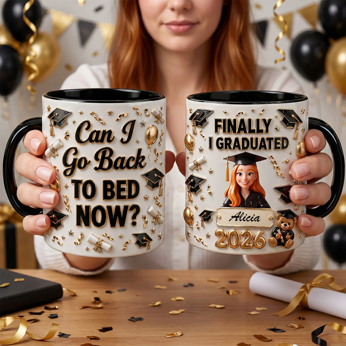 Custom Photo Finally I Graduated 2026 - Personalized Color Changing Mug - Gift For Graduates
