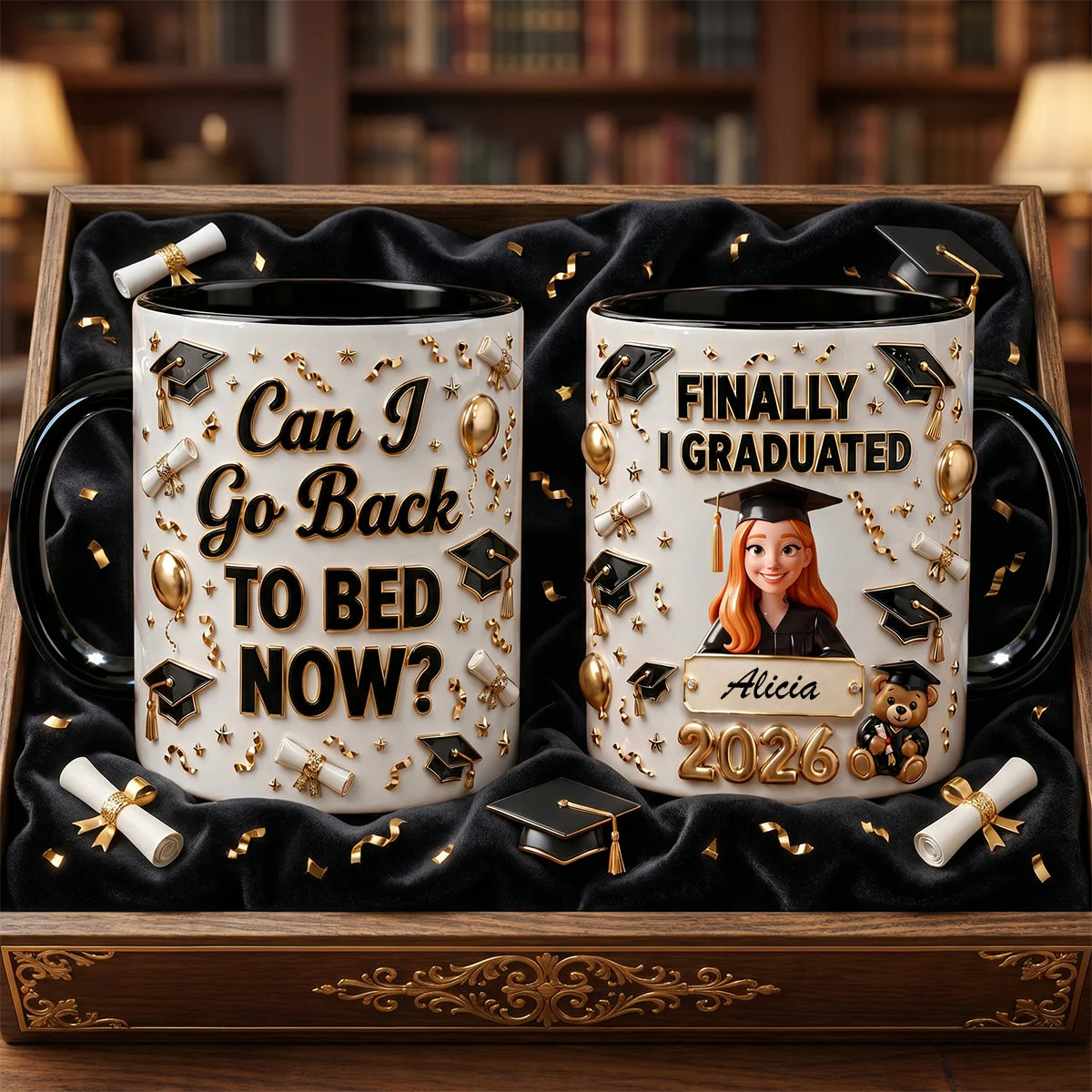Custom Photo Finally I Graduated 2026 - Personalized Color Changing Mug - Gift For Graduates - Image 3