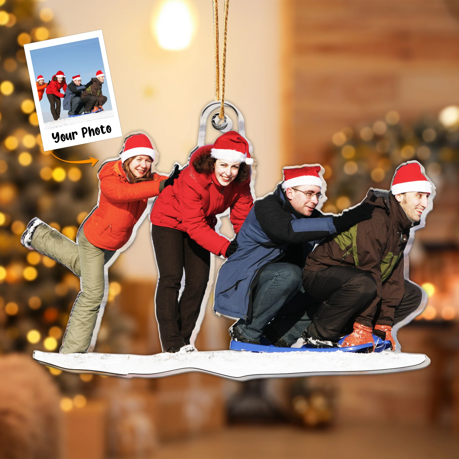 Custom Photo Gift For Friend - Personalized Friends Photo Ornament