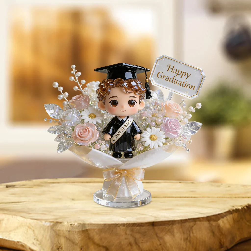 Custom Photo Graduation Flower - Personalized Shaped Acrylic Plaque - Gift For Graduates - Image 2