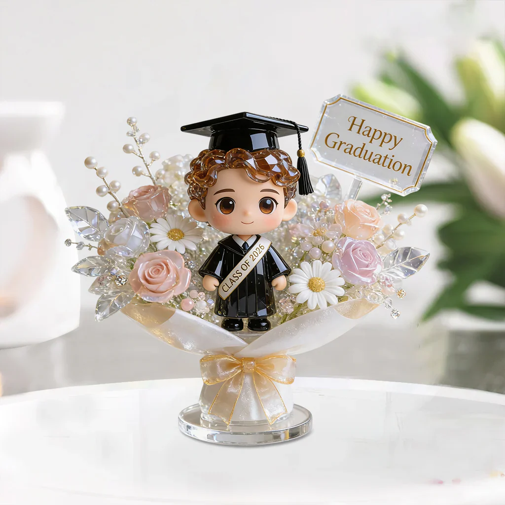 Custom Photo Graduation Flower - Personalized Shaped Acrylic Plaque - Gift For Graduates - Image 4