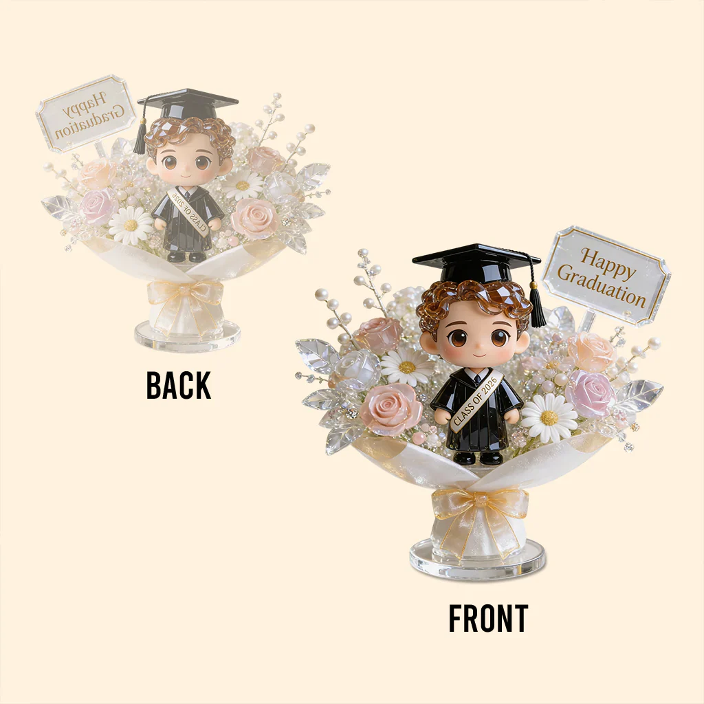 Custom Photo Graduation Flower - Personalized Shaped Acrylic Plaque - Gift For Graduates - Image 5