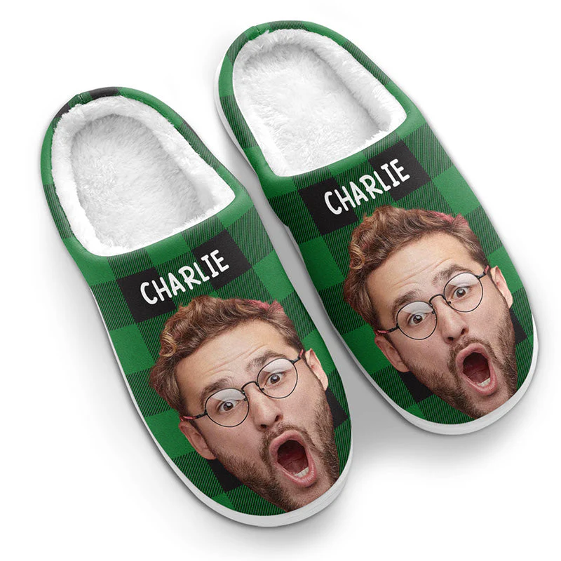 Custom Photo Happiness Is A Warm Puppy - Personalized Slippers - Gift For Dog Lovers, Cat Lovers, Pet Owners NA94 - Image 3